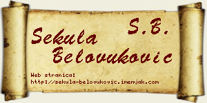 Sekula Belovuković vizit kartica